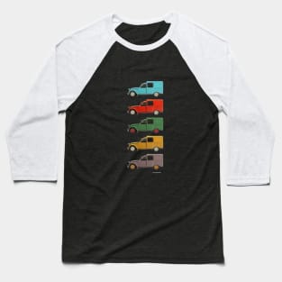 Five 2CV Fourgonnette's Baseball T-Shirt